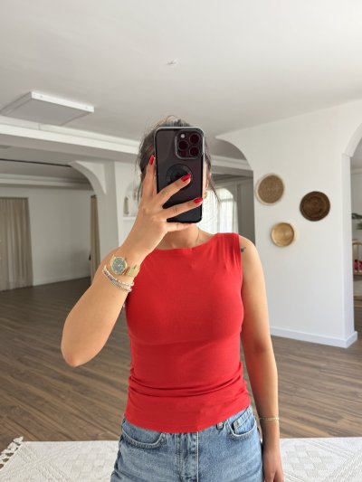 KAYIK YAKA KOLSUZ PAMUK ATLET