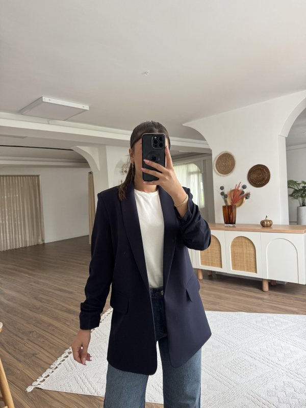 ATLAS KUMAŞ KOL BÜZGÜ CEKET