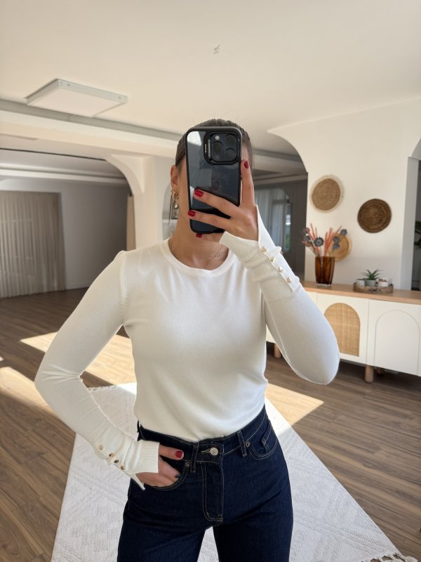 BİSİKLET YAKA KOL DROP VSİKON KAZAK