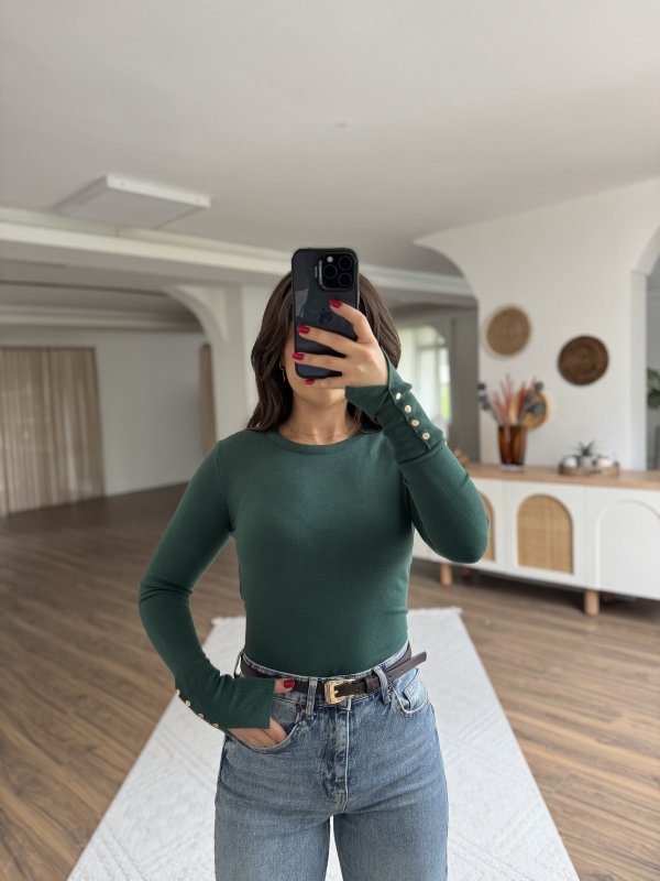 BİSİKLET YAKA KOL DROP VSİKON KAZAK