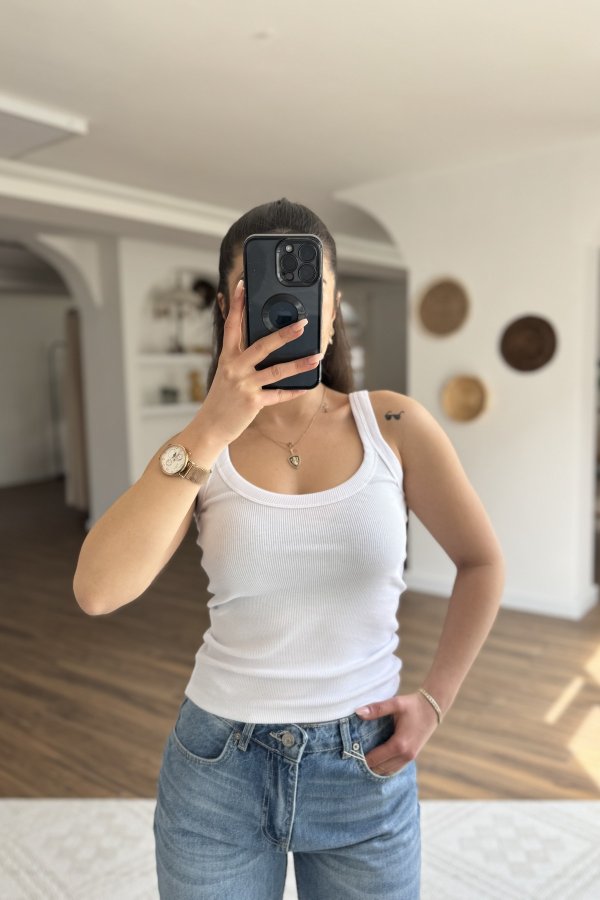 ÖN ARKA U FİTİLLİ PAMUK LİKRALI ATLET