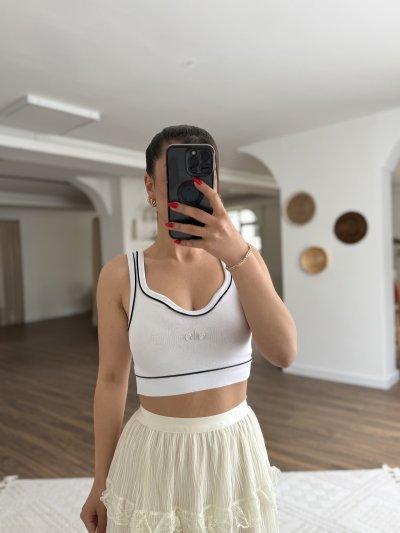 ALO BİYELİ PAMUK CROP ATLET