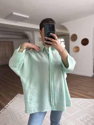 GİZLİ DÜĞME TRUVAKAR KOL TENSEL SALAŞ GÖMLEK