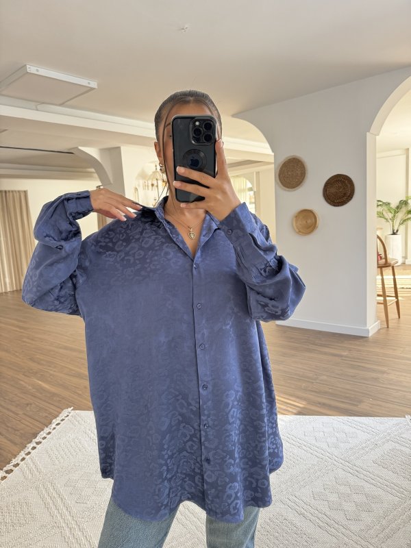 DOKU DESEN JAKARLI VİSKON SALAŞ GÖMLEK