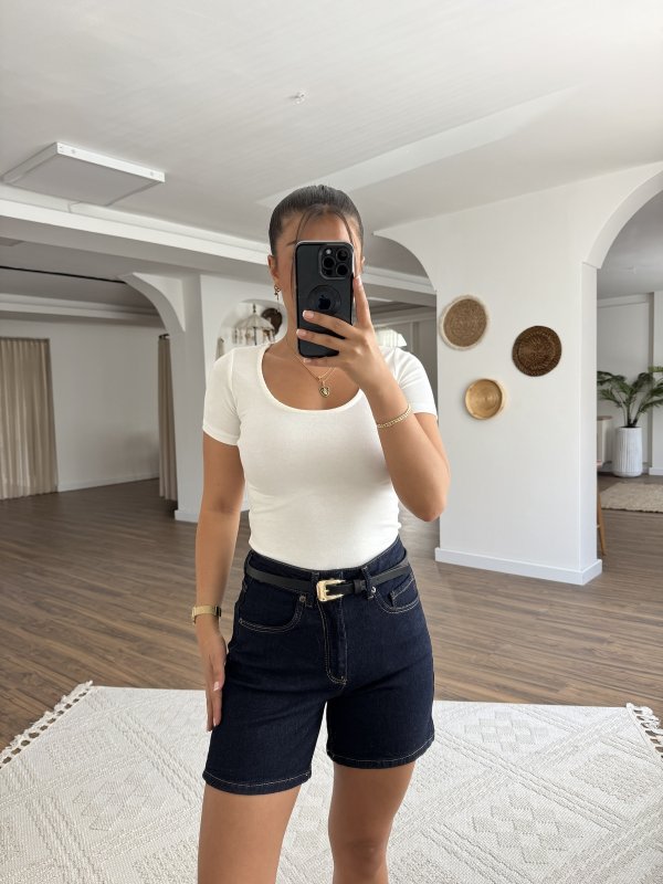 ZR MARKA YÜKSEK BEL JEAN ŞORT