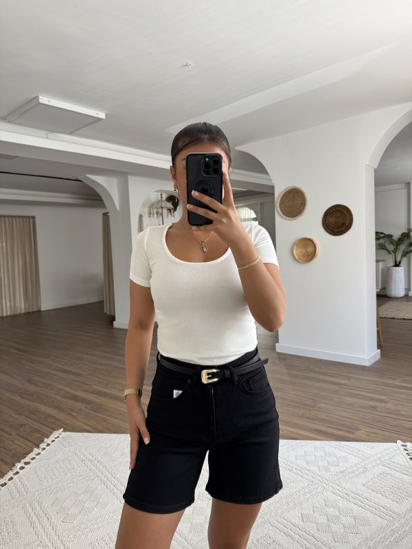 ZR MARKA YÜKSEK BEL JEAN ŞORT