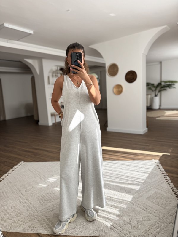 ARKA BAĞLAMALI CEPLİ MODAL RAHAT TULUM