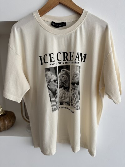 ICE CREAM BASKILI PAMUK SALAŞ TİŞÖRT