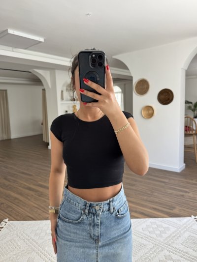 PAMUK MODAL KARIŞIMLI KISA TİŞÖRT