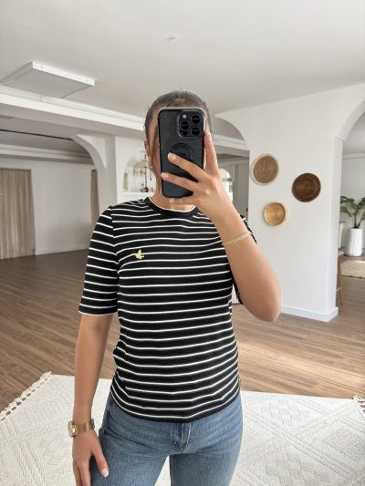 BC SOL VARAK KUŞ BASKI ÇİZGİLİ TİŞÖRT