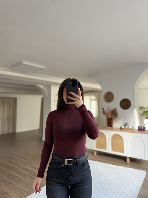 BALIKÇI YAKA KAŞMİR KARIŞIM İNCE MODAL BLUZ