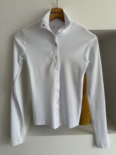 FİTİLLİ DİK YAKA ÇITÇITLI VİSKON BLUZ