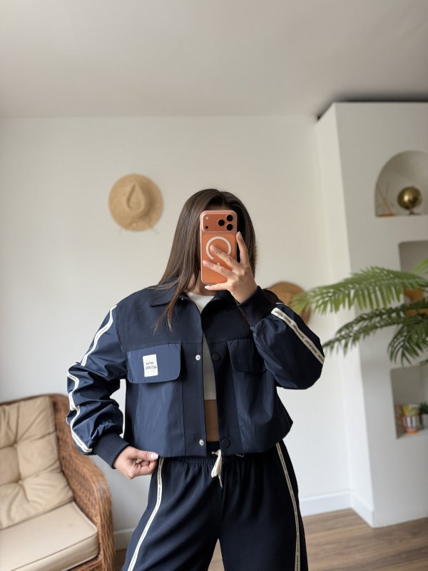 PARAŞÜT DETAY KAPAK CEP YAKALI ASTARLI CEKET