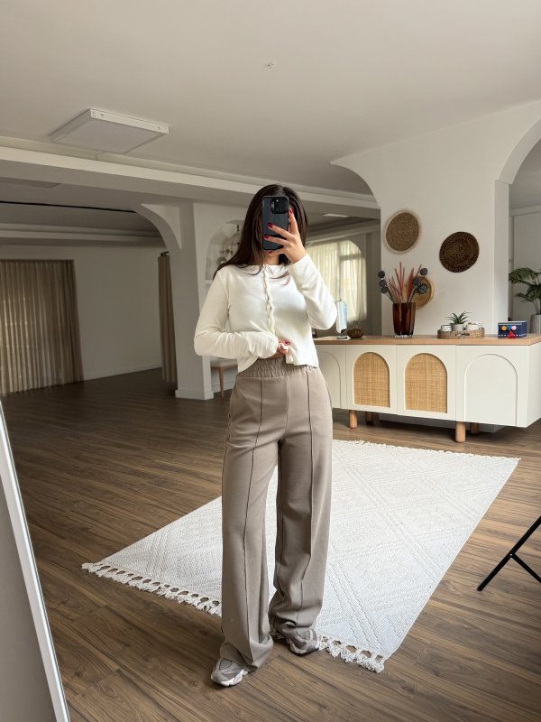 BEL LASTİKLİ PAMUK LİKRA BOL EŞOFMAN