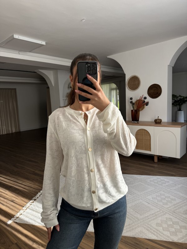 ÇİÇEK DESEN DOKUMA GOLD DÜĞME VİSKON HIRKA