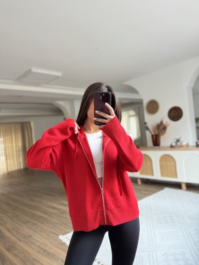 KAPÜŞONLU FERMUARLI HIRKA