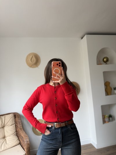 KEMİK DÜĞME BİSİKLET YAKA YÜN KARIŞIM HIRKA