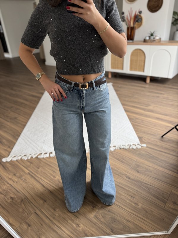 ZR MARKA YÜKSEK BEL GENİŞ WİDELEG JEAN