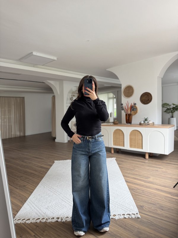 ZR MARKA YÜKSEK BEL GENİŞ WİDELEG JEAN