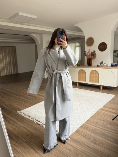 GENİŞ ŞALYAKA KUŞAKLI CEPLİ KAŞE KABAN