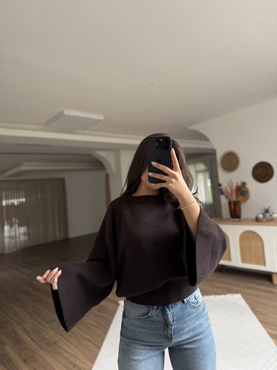 GENİŞ KOL REGLAN KOL DÖKÜMLÜ VİSKON KAZAK