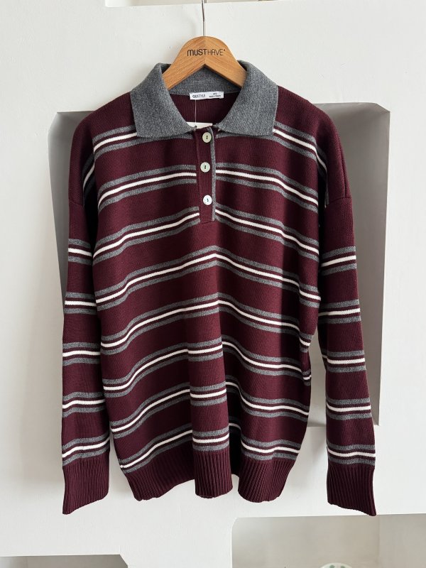 DÜĞMELİ POLO YAKA KAZAK