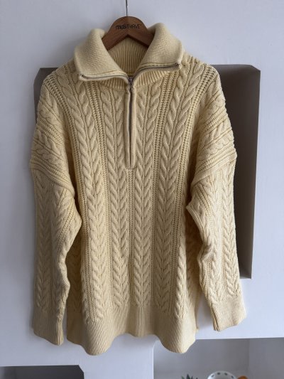 SAÇ ÖRGÜ FERMUARLI SALAŞ KAZAK