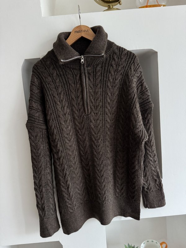 SAÇ ÖRGÜ FERMUARLI SALAŞ KAZAK