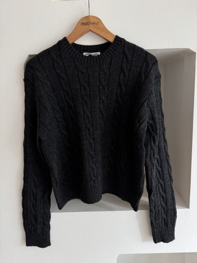 BİSİKLET YAKA SAÇ ÖRGÜ KAZAK