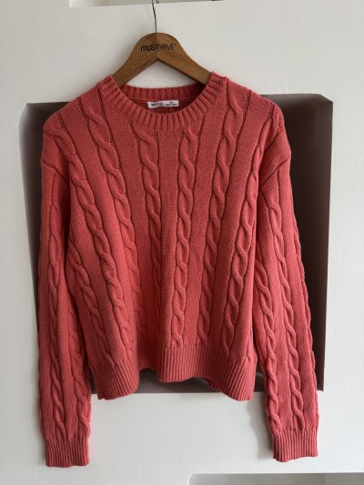 BİSİKLET YAKA SAÇ ÖRGÜ KAZAK