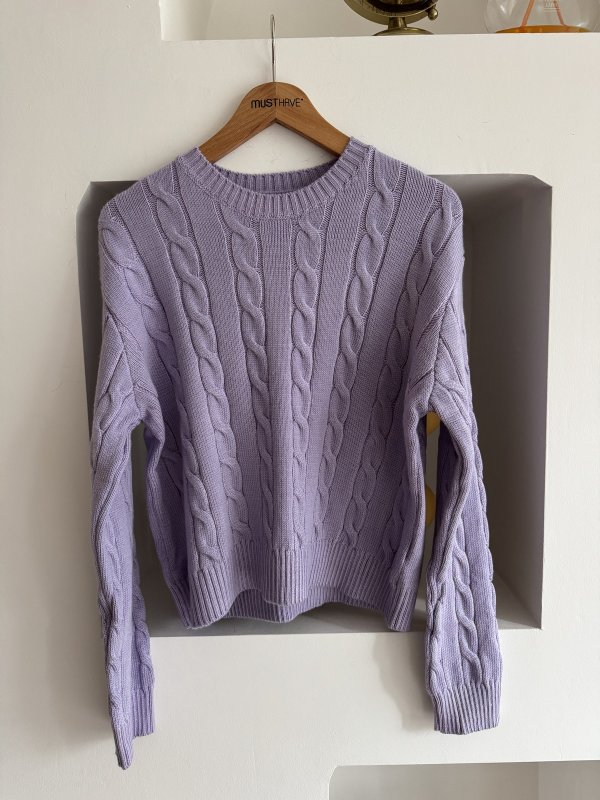 BİSİKLET YAKA SAÇ ÖRGÜ KAZAK