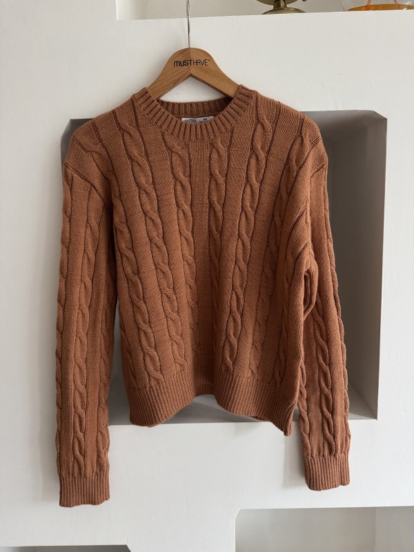 BİSİKLET YAKA SAÇ ÖRGÜ KAZAK