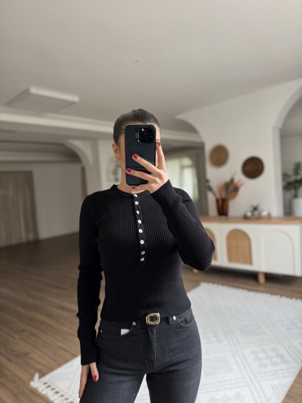 BİSİKLET YAKA YARI PATLI FİTİLLİ VİSKON KAZAK