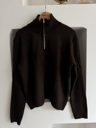 DİK YAKA FERMUARLI SUZENİLİ SALAŞ KAZAK