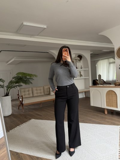 DÜZ KESİM PAMUK KUMAŞ PANTOLON