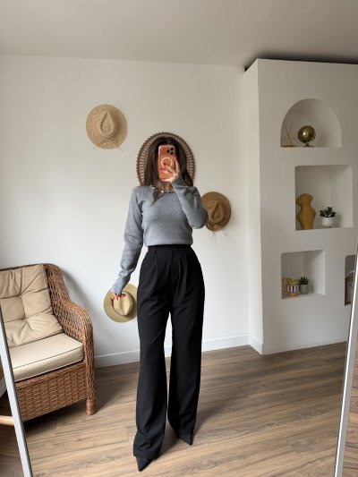 YÜKSEK BEL KEMERLİ PALAZZO VİSKON PANTOLON