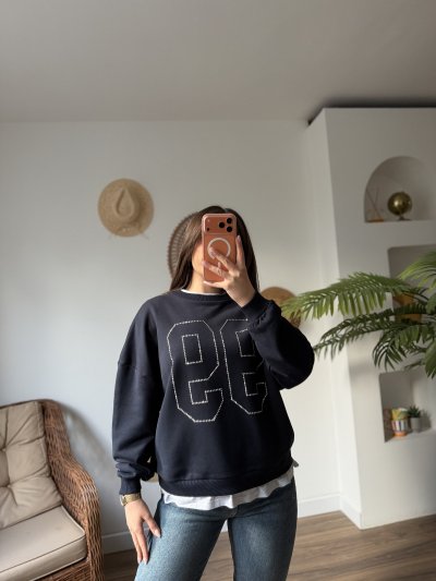 99 YAZI TAŞ BASKI TİŞÖRT DETAYPAMUK SALAŞ SWEAT