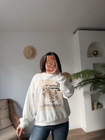 ÇİÇEK BASKI PAMUK SALAŞ SWEAT