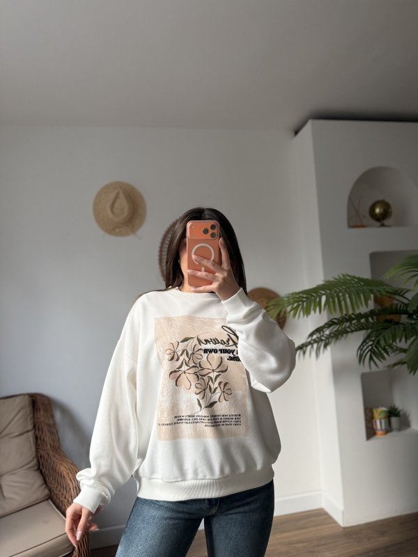 ÇİÇEK BASKI PAMUK SALAŞ SWEAT