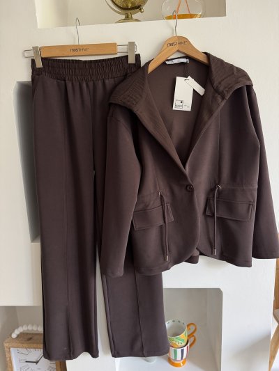 KAPÜŞONLU SPOR CEKET PANTOLON MODAL TAKIM