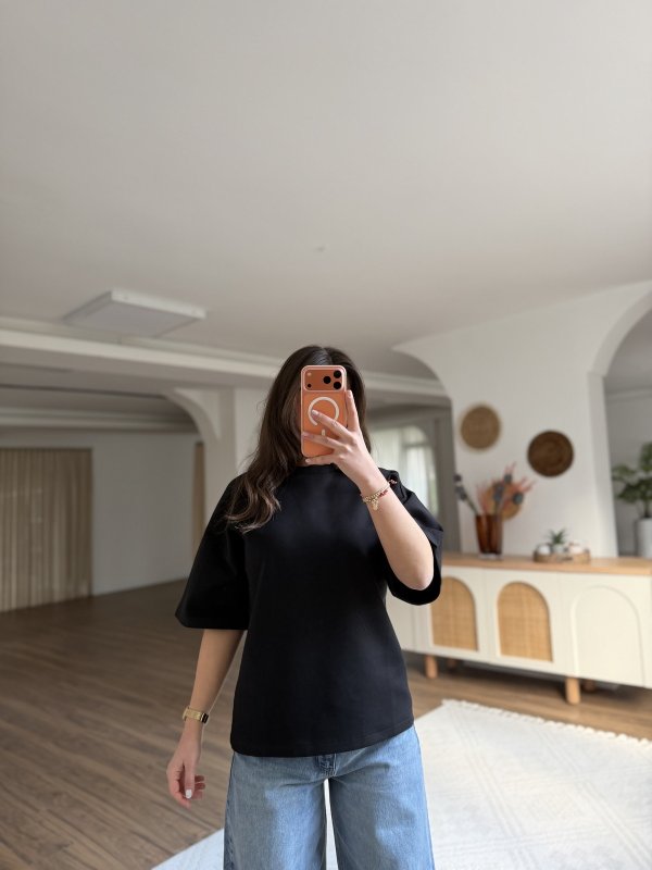 KISA KOLLU SALAŞ PAMUK TİŞÖRT