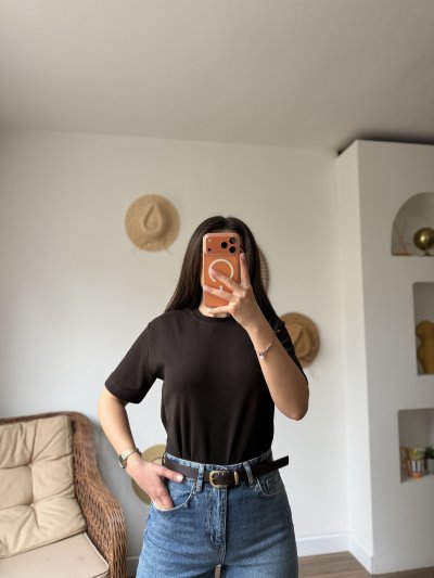 KISA KOL PAMUK LİKRA TİŞÖRT