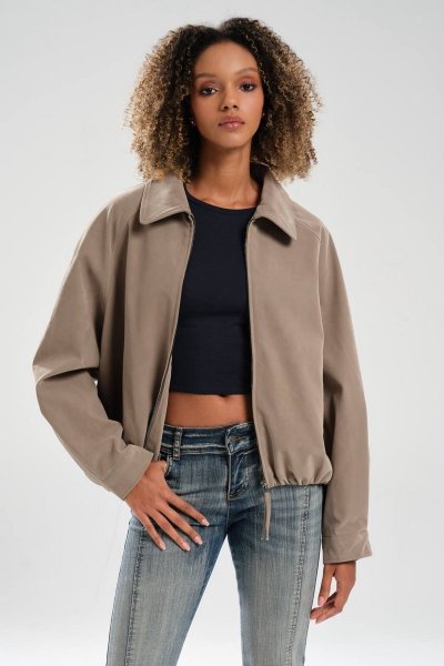 ASTARLI BEL BÜZGÜ NUBUK GÖRÜNÜM CEKET